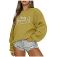 thumbnail image 1 of Chandails à Capuchon de Mode pour Femmes 2023 Manches Longues Décontractées Col Rond Imprimé Chandails en Molleton Hauts Blouse 50 % de Rabais Liquidation Costumes Halloween/noël, 1 of 6