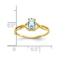 thumbnail image 3 of Primal Gold 14 Karat Yellow Gold Aquamarine Birthstone Ring, 3 of 5