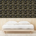 thumbnail image 4 of Ambesonne Christmas Peel & Stick Wallpaper for Home, Oriental Deer, 13"x36", Yellow White Black, 4 of 6