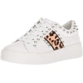 thumbnail image 2 of Steve Madden Womens Belle Leather Low Top Lace Up, Leopard Multi, Size 6.0, 2 of 5