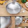 thumbnail image 3 of Mini Chef's Classic Stainless Steel Everyday Pan Cookware - Inner Diameter 20cm (Silver), 3 of 7
