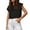 Black, variant on Womens Summer Crewneck Crop Tops Causal T-Shirts Rolled Short Sleeve Basic Tees Summer Loose Plain T Shirts