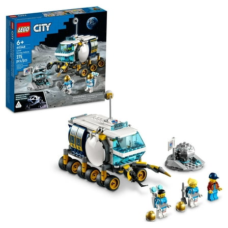 LEGO City Lunar Roving Vehicle 60348 Building Kit; Space Toy for Kids Aged 6 and Up; Includes a Planet Rover, Moon Meteorite Setting and 3 Astronaut Minifigures with Accessories (275 Pieces)