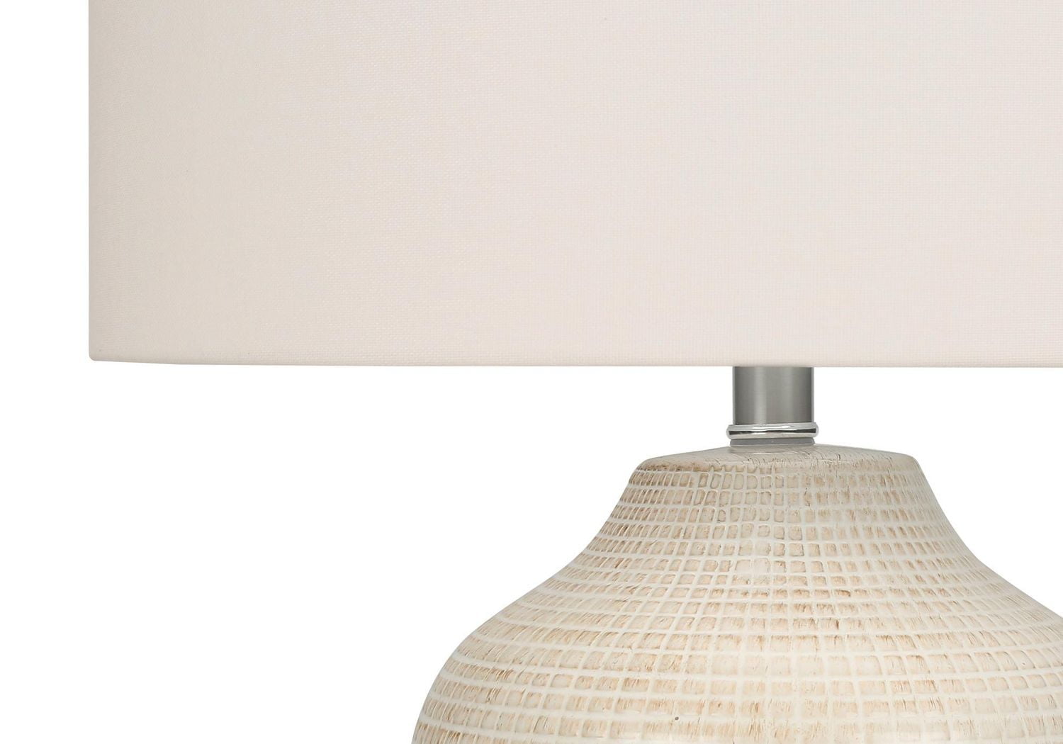 Monarch Specialties Lighting, 26"h, Table Lamp, Cream Ceramic, Ivory / Cream Shade, Contemporary