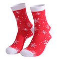 thumbnail image 1 of Men's And Women's Christmas Printed Mid Length Autumn And Winter Socks Sports Socks Sock Red, 1 of 5