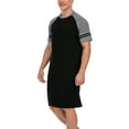 thumbnail image 5 of Men's Long Nightshirt Loose Soft Sleep Shirt Nightwear Big&Tall Sleepwear Short Sleeve Nightgown Bathrobes Casual Loungewear Pajama M-3XL, 5 of 7