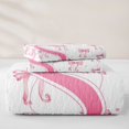 thumbnail image 5 of Manfei Aesthetic Pink Bow Bed Spread Queen For Kids,Fashion Letter S Monogram Letter Queen Coverlet Set For Girl,3-Piece, 5 of 7