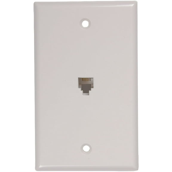 RCA TP247WHR White Phone Jack Wall Plate