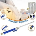 thumbnail image 4 of Jet Hose Nozzle High Pressure, Water Jet Washer Gun with 2 Different Nozzles, Garden Hose Pressure Washer Attachment for Gutter Patio Car Pet Window Glass (Blue), 4 of 7