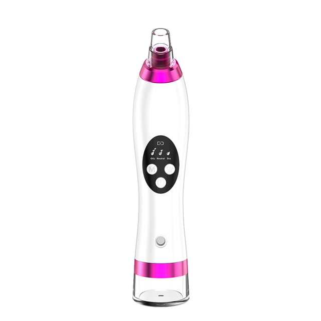 Riwcyla KC03 Instrument Spray Moisturizing 3 Suction Level USB Rechargeable Electric Facial Pore Cleanser Acne Comedone Pimple Extractor Sucker Tool with LCD Screen 6 Suckers for Women Men