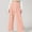 Pink, variant on Womens High Waist Pants Wide Leg Casual Pleated Side Elastic Waist Loose Casual Long Pants With Pocket Black M