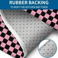 thumbnail image 4 of Black and Pink Checkerboard Pattern Bathroom Rugs Sets 3 Piece,Toilet Cover Set,Absorbent Non Slip Bathroom Mats Sets with U-Shaped Contour Rug Toilet Rug Set, 4 of 5