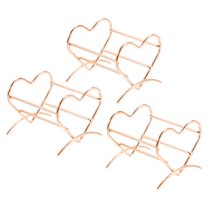 Unique Bargains 3pcs Love Shaped Beauty Egg Holder Makeup Sponge Case Drying Stand Cosmetic Egg Holder Rose Gold Tone