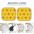 thumbnail image 6 of Disketp 2 Piece Mardi Gras Crayfish And Fleur De Lis Pattern Windshield Sunshades,Folding Windshield Sun Shade For Car Suv Trucks Sedan,Blocks Uv Rays Sun Visor Protector-Small, 6 of 7
