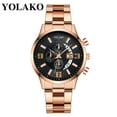 thumbnail image 2 of PVCS YOLAKO Montre Analogique pour Hommes, Mode Décontractée, Bracelet en Acier Inoxydable, Quartz, 2 of 2