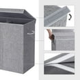thumbnail image 3 of 142L Laundry Hamper with Lid & Removable Fabric Bag Laundry Basket with Handles for Closet Laundry Room Bedroom Bathroom Gray, 3 of 8