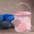 thumbnail image 4 of Bolsa de Almacenamiento para Lanas, Organizador de Almacenamiento para Lanas, Bolso de Barril Portátil, Contenedor, Bolsa de Mano para Tejer, Accesori Rosa, 4 of 8