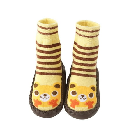 

kpoplk Toddler Sock Shoes Children Todller Shoes Autumn And Winter Boys And Girls Floor Sports Shoes And Sock Shoes Toddler(Yellow)