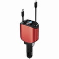 thumbnail image 1 of ccwmincc Retractable Car Charger 4 in 1 62W Fast Charging Adapter Type-C with USB C iOS Cable for iPhone iPad Galaxy Pixel Android, Road Travel Essential Chargers Accessories, 1 of 1