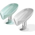 thumbnail image 1 of 2 Pack Suction Cup Soap Dish, Shower Soap Dish, Kitchen Sink Sponge Holder, Soap Dish With Drain, Kitchen Soap Dish Easy To Clean, Quick Drying, No Dr, 1 of 5