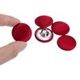 thumbnail image 4 of 10pcs 40L Fabric Cloth Covered Button 25mm Round Metal Shank Sewing Buttons for Suits Blouses Sweaters, Red, 4 of 5