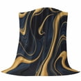 thumbnail image 6 of Black Golden Marble Blanket Soft Cozy Warm Throw Blanket for Couch, Plush Fuzzy Flannel Fleece Blankets for Sofa, Abstract Modern Gradient Fluids Art Bed Blankets Lightweight Gifts for Women, 50"x60", 6 of 9