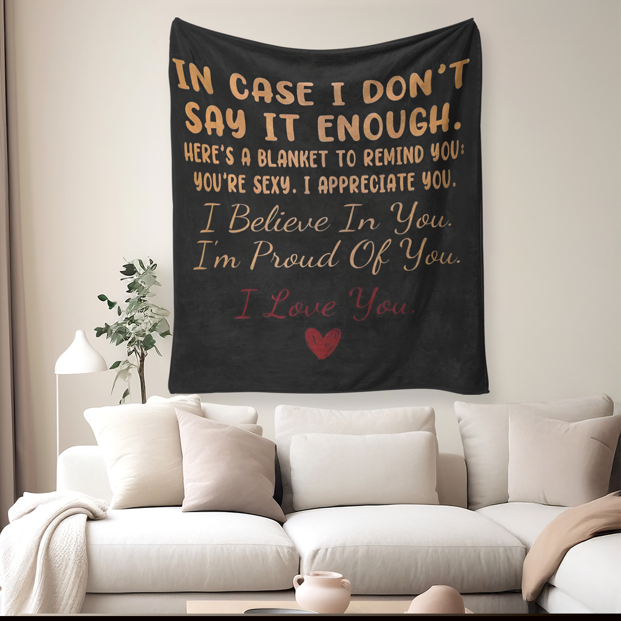 Flannel Fleece Throw Blanket For Love, Lightweight Cozy Plush Blanket for Sofa Couch,50"X60"