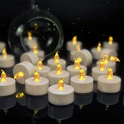 OSHINE 12-Pack LED Tea light Candles Flameless Tealight Battery Candles Votive Flickering Electric Candles for Valentine's Gift,Christmas,Halloween Deco,Anniversary,Wedding,Party(Warm Yellow)