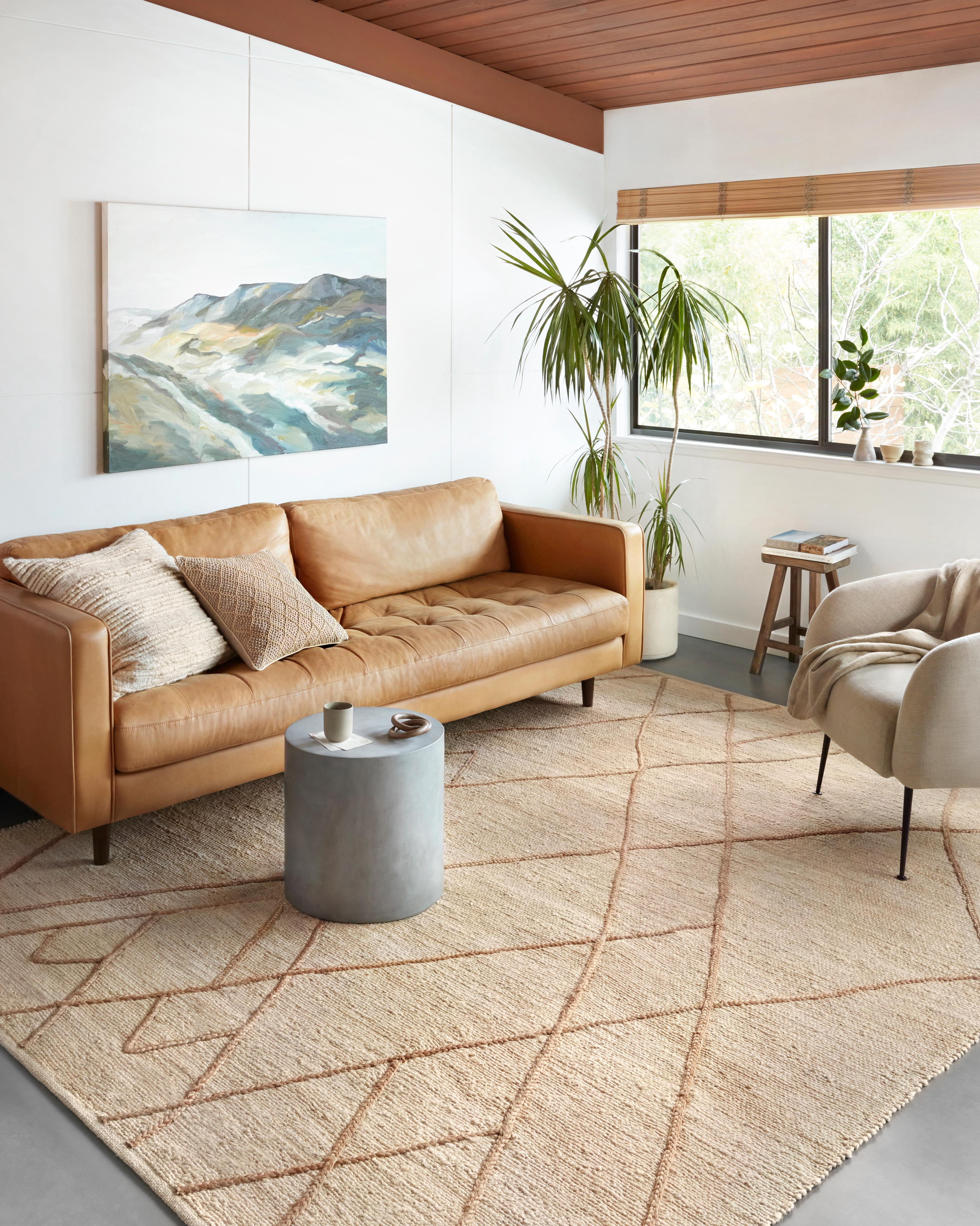 Loloi Bodhi Collection BOD-01 Ivory / Natural, Geometric Area Rug 5'-0" x 7'-6"