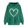 thumbnail image 1 of Plebaso Sweat à Capuche pour Femmes Mignon Cœur Manches Longues Décontracté avec Poches, 1 of 5