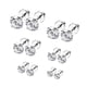 thumbnail image 1 of 6 Pendientes de acero inoxidable Studs Piercing Oreja Ronda PC Barbell incrustaciones de circonio Stud Accesorio, 1 of 5
