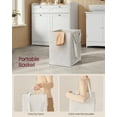 thumbnail image 5 of Cloud White Bathroom Cabinet with Dual Hidden Laundry Hampers - Stylish Storage Solution for Your Bathroom, 5 of 6