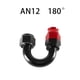 thumbnail image 1 of Fuel Oil Swivel Hose AdapterAN4/6/8/10/12 Straight 0/45/90/180 Degree PTFE Swivel Fitting Hose Tip~4366, 1 of 1