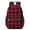 Red and Black, variant on Black and White Checkered Pattern 17" School Backpacks for Teens,Waterproof Oxford Fabric,S-Shape Padded Straps for School,Travel,Hiking,Camping
