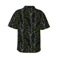 thumbnail image 3 of Uemuo Lilies Flowers Printed Regular Fit Short Sleeve Casual Hawaiian Shirt for Men,Aloha shirt,Tropical shirt,Floral print shirt,Vacation Beach shirt-Large, 3 of 9