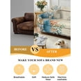thumbnail image 5 of Beige Beach Coastal Couch Cover, Summer Nautical Coral Shell Botanical Vintage Sofa Cover Blanket for 1 Seat Cushion, Sectional Sofa Slipcover Furniture Protector for Living Room Bedroom 71''x91'', 5 of 9