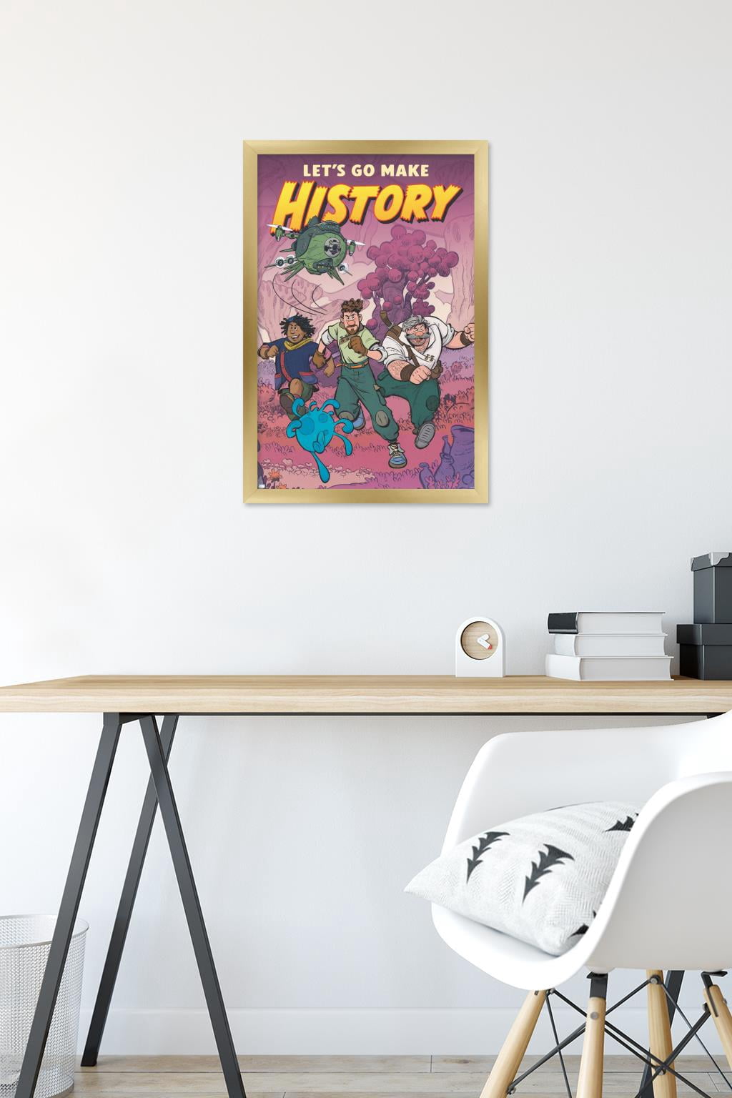 Disney Strange World - Let's Go Make History Wall Poster, 14.725" x 22.375" Framed