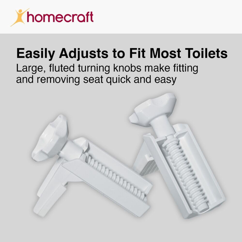 Homecraft Savanah Raised Toilet Seat, 6" High, 1 Pack