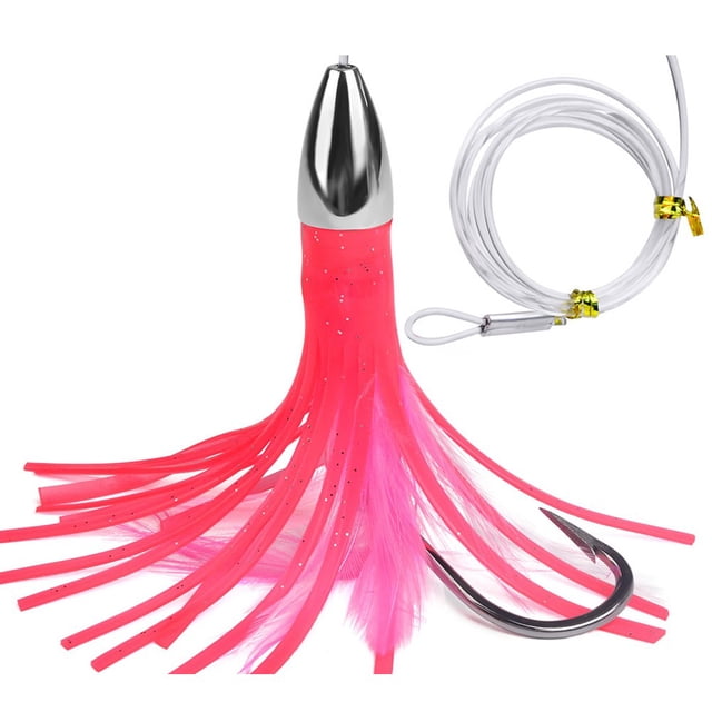 MYG 5.9inch Trolling Skirt Lure for Tuna Mahi Marlin Rigged Hook Offshore Big Game