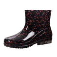 thumbnail image 5 of Short Rain Boots for Women Waterproof Wide Calf Garden Ankle Rain Boots Lightweight Anti Slipping Rubber Shoes for Outdoor, 37, 5 of 8