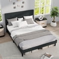 thumbnail image 5 of Costway Queen Size Bed Frame Linen Upholstered Platform Bed Frame with Tufted Headboard, 5 of 10