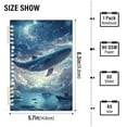 thumbnail image 2 of FORMRS 1-Subject Spiral Notebook 8" x 5" College Ruled 60 Refillable Sheet A5 Hard Cover, 2 Pack, Night Floating Whale, 2 of 7
