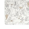 thumbnail image 3 of Crane Baby Ezra Crib Fitted Sheet - Woodland Animal 100% Cotton Sateen - Crib/Toddler Bed Sheet, 3 of 5