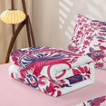 thumbnail image 5 of jejeloiu Rustic Floral Zipper Twin Comforter Sets with Fitted Sheet and 2 Pillowcases For Girls,Pink Flowers Blossom Zipper Bedding Set,Magenta Purple White,Pink Reversible,4-Piece, 5 of 7