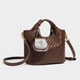 thumbnail image 3 of Alikpop Vintage Woven Tote Bag Detachable Strap Multi Ways Shoulder Crossbody Handbag For Women Coffee, 3 of 13