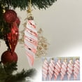 thumbnail image 4 of CuiLiyq Christmas Tree Decoration Ball Set, 4.3 Inch Painted Pointed Spiral Threaded Ball, Plastic Xmas Decorative Hanging Ornaments for Indoor Outdoor Home Holiday Wedding Party Decoration (E), 4 of 8
