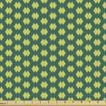 thumbnail image 1 of Abstract Fabric by the Yard, Basic Repetitive Geometric Shapes in Natural Colors Graphical Items, Upholstery Fabric for Dining Chairs Home Decor Accents, Yellow Green Petrol Blue by Ambesonne, 1 of 5