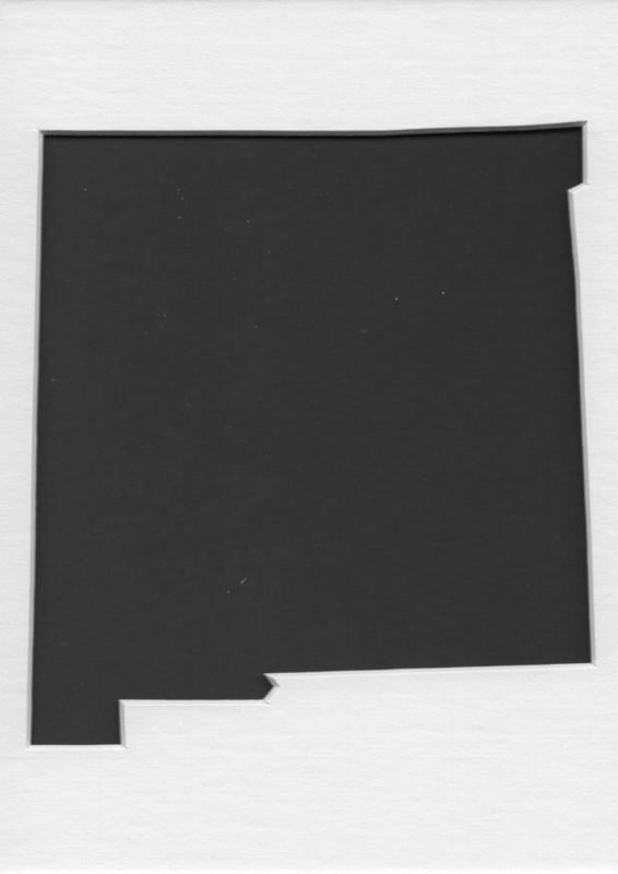8x8 Square New Mexico State Stencil Made From 4 Ply Mat Board