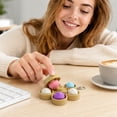 thumbnail image 6 of Food Inspired Push Button Clicker Fidget Toys for Adults Matte Plastic Mechanical Click Gadget Handheld Bun Shape Office Desk Accessory Pressure Relief Tool 1 Pack, 6 of 8