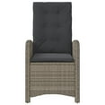 thumbnail image 2 of vidaXL Outdoor Reclining Garden Chair with Cushions Grey Poly Rattan, 2 of 5